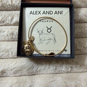 Alex and Ani Gold Taurus Charm Bracelet